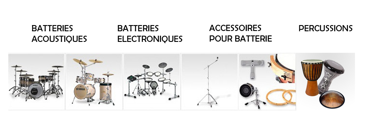 Batterie et Percussion : Batterie Electronique, Batterie Acoustique
